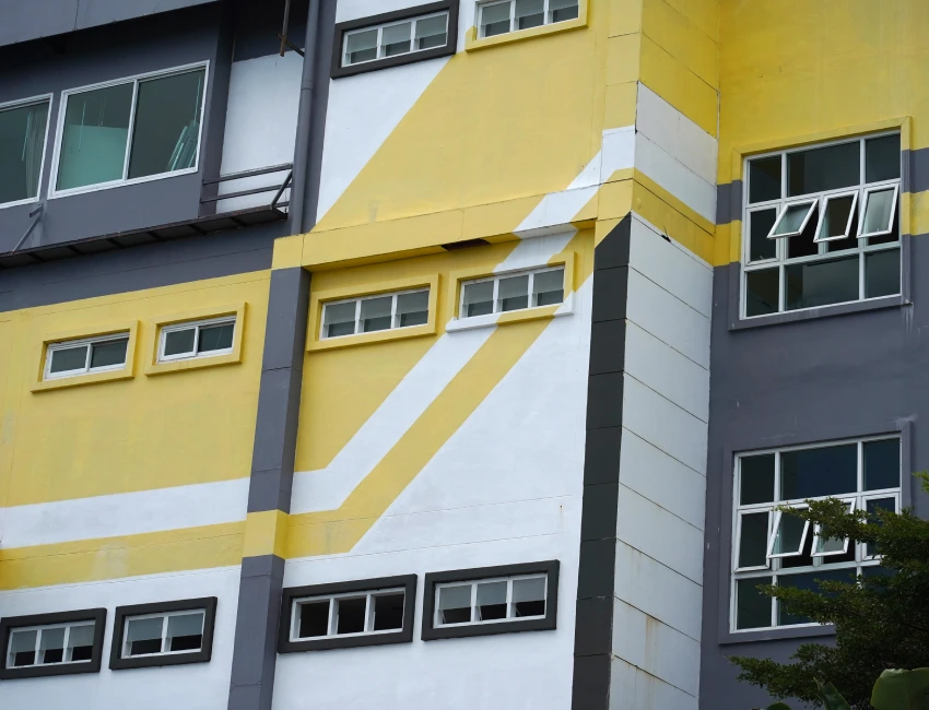 Singapore condo facade decorative repaint