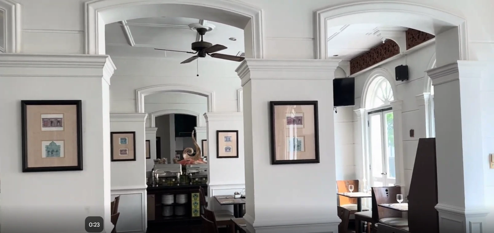 White painted archway dining room, HDB painting Singapore service