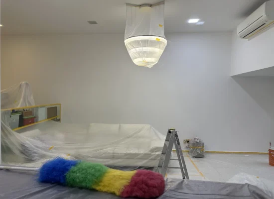 HDB bedroom protected during painting, Singapore service 2026