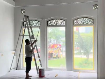 Landed house bedroom repaint Holland Road Singapore low-VOC paint