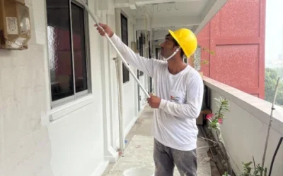 Singapore corridor repaint with mildew-resistant paint