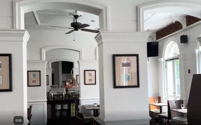 White painted archway dining room, HDB painting Singapore service